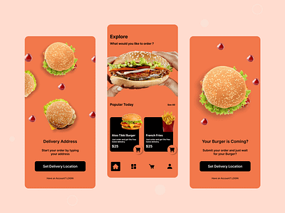 Food App branding burger delivery design fast food food food app food order graphic design illustration mobile app online online delivery pizza ui ui design ui kit ui resources ux