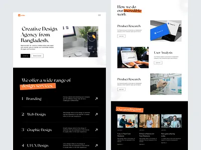 Agency Landing page agency agency landing page design digital agency graphic design landing page marketing website saas ui uidex web web design web template website