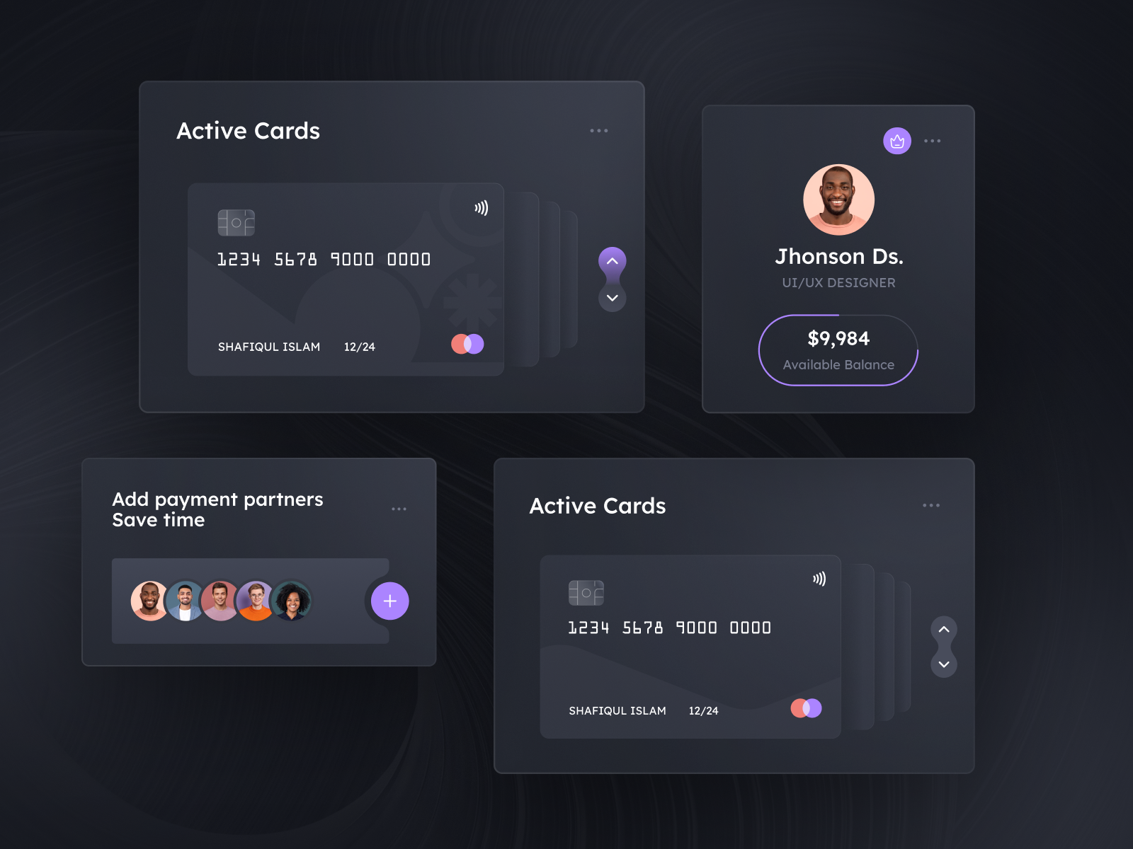 UI Component - Dark Mode by Shafiqul Islam 🌱 on Dribbble