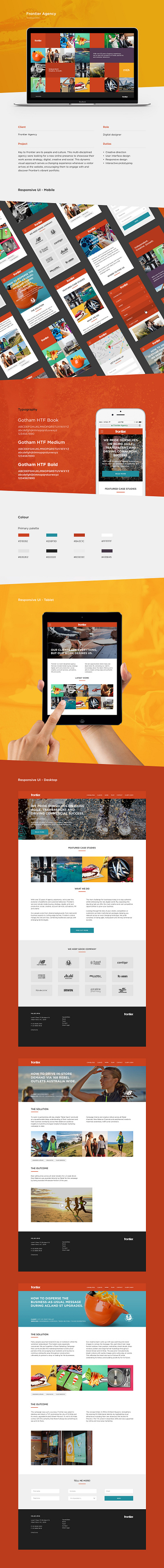 Frontier Agency mobile ui