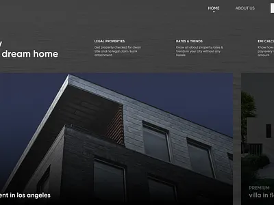 Real Estate Website design landing page real estate ui