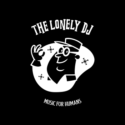Lonely DJ Concept Art branding dj logo