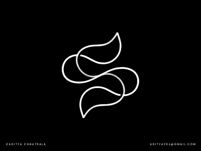S letter sketch - logo design a b c d e f g h i j k l m n branding design geometric icon identity leaf lettermark logo mark monogram natural o p q r s t u v w q y z organic s logo sketch symbol type typography yoga