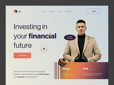 SRC-Fintech Website Design bank app banking clean financial fintech fintech app investing investment minimal transactions ui ux web design web marketing website