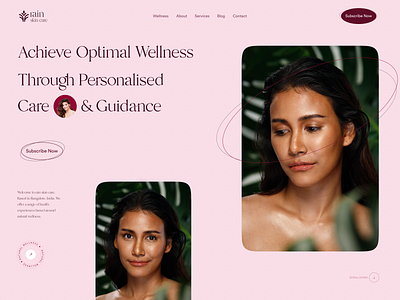 Aesthetic Wellness Web Design beauty graphic design landingpage minimal ui design uiux website wellness