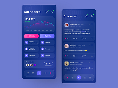 Crypto Platfrom App app app design bitcoin bitcoin wallet blockchain crypto crypto app crypto currency crypto exchange dark mode dashboard design designer mobile mobile app ui ui design ui ux