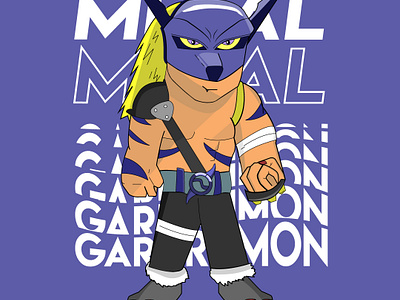 Metal Garurumon illustration Fan Art 2d adobe illustrator anime attractive branding cartoon digimon fanart graphic design illustration mascot vector