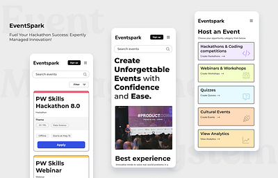 EventSpark: Ignite Your Perfect Events! app application design event management graphic design ui ux