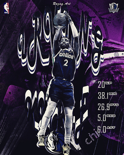 KYRIE IRVING STATS. graphic design illustration typography ui