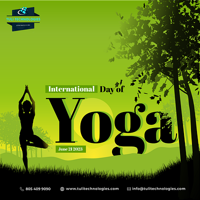 International Yoga Day social media post