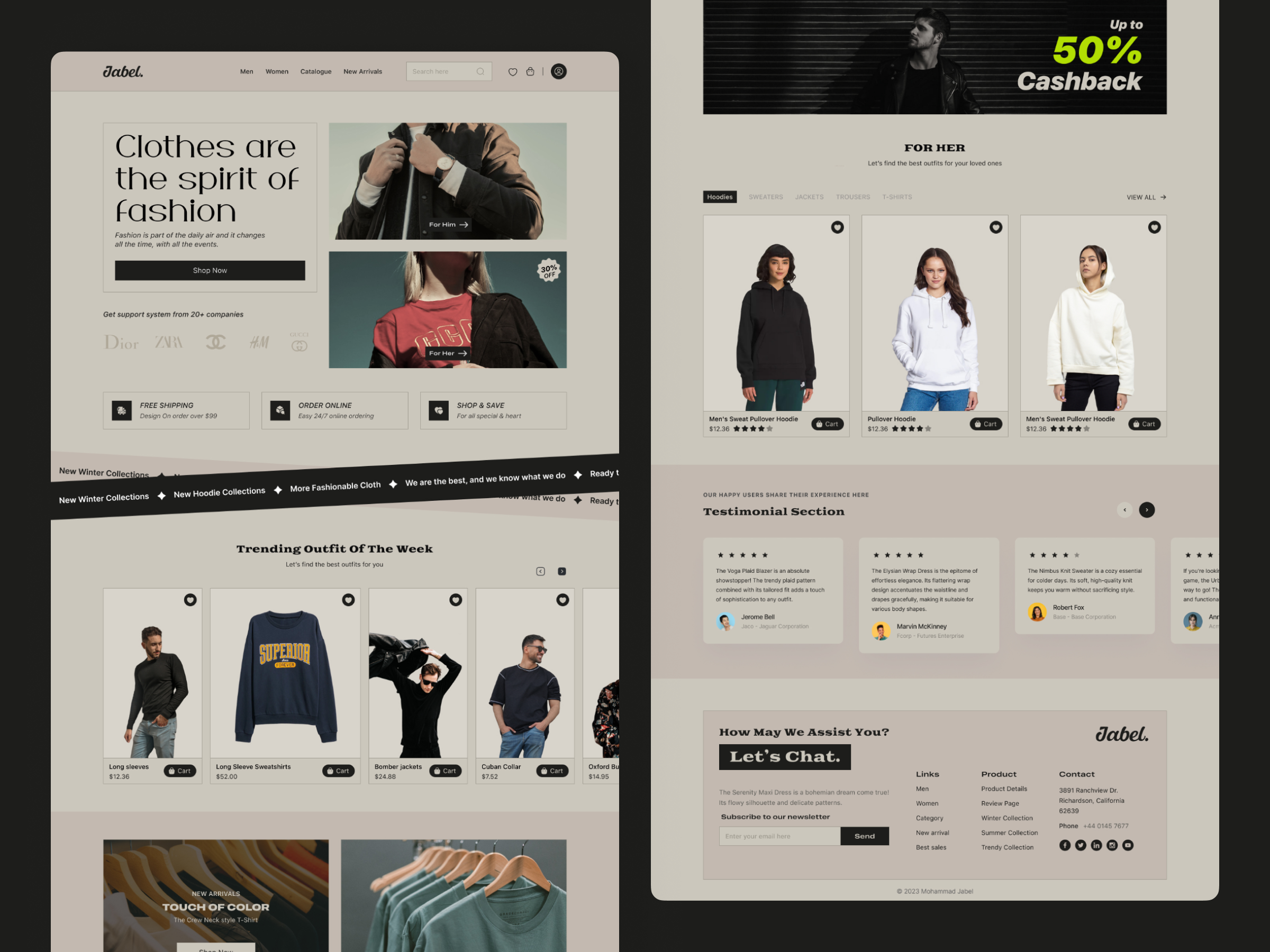 Example of Website Landing Page UI UX Design