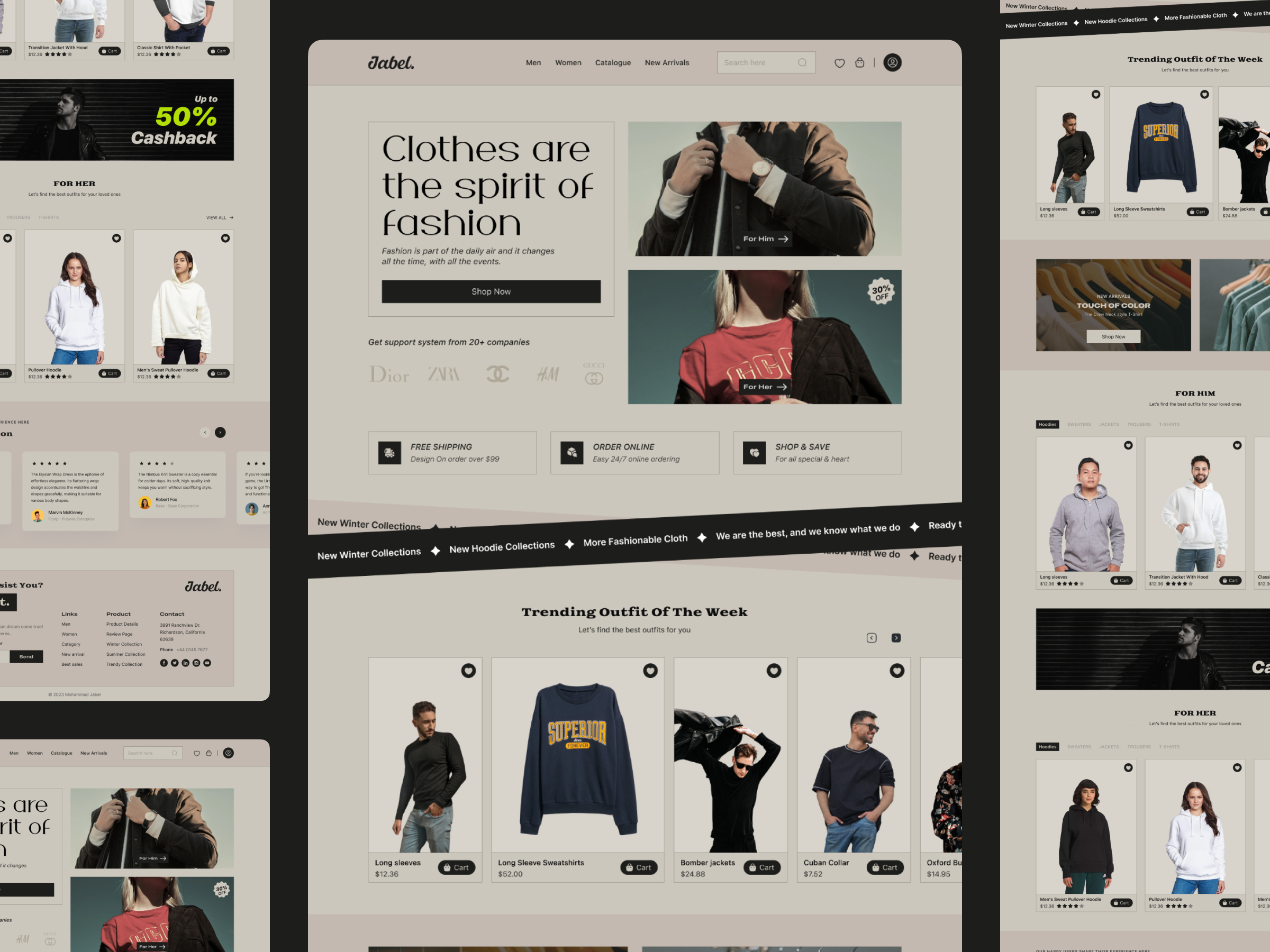Example of Ecommerce Website | Landing Page | Store