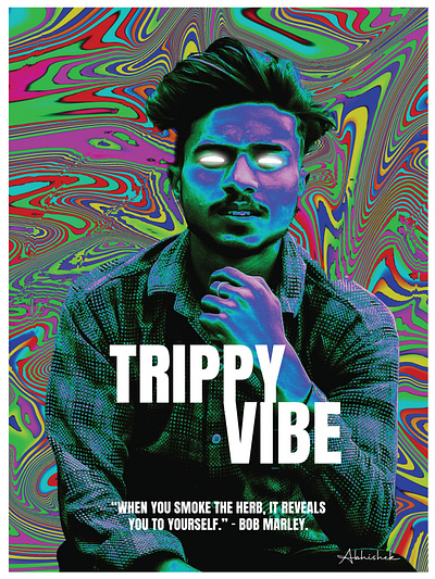 Trippy Vibe Poster graphic design new deisgn trippy vibe