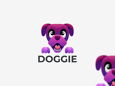 DOGGIE animal logo branding design dog coloring doggie logo icon logo vector