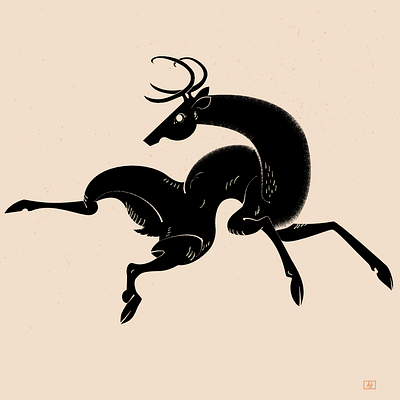 Deer design graphic design illustration