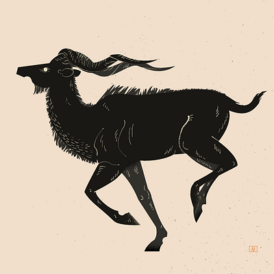 Kudu graphic design illustration vector