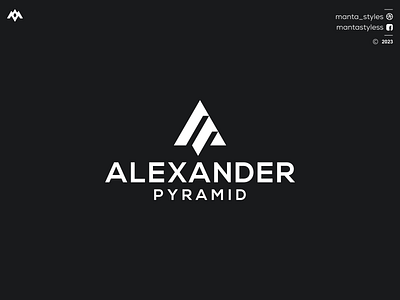 ALEXANDER PYRAMID a logo alexander pyramid branding company logo design icon icon logo letter logo minimal