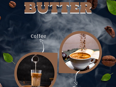 Tea Coffee Poster app coffe illustration mobile app photoshop psoter social meda tea tea coffe typography uiux