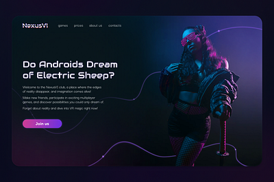 NexusVI cyberpunk design game graphic design interface logo neon page ui web webdesign