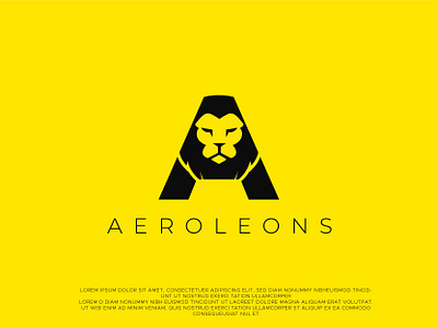 Aeroleons abstract logo branding graphic design illustration illustrator lion logo logo logo branding logo design minimal logo