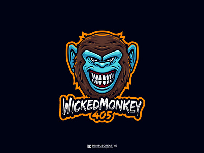 Wicked Monkey 405 Logo Design mascot logo