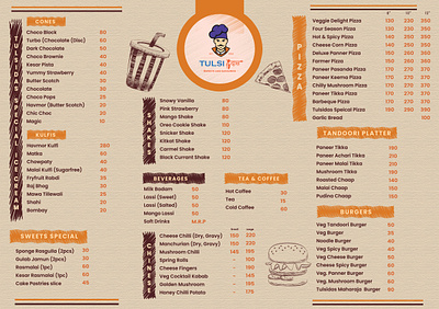 Food Menu Design graphic design menu design resturant menu design retro restaurant menu design