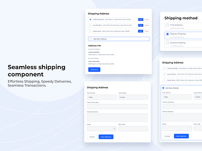 Seamless shipping component design graphic design kit shipping shipping component ui ui kit ux