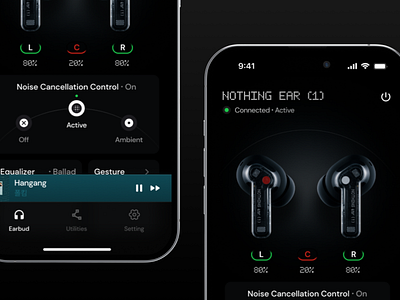 Nothing Earbud (2) Mobile App UI Exploration design earbud inspiration mobile design nothing product tech ui ux