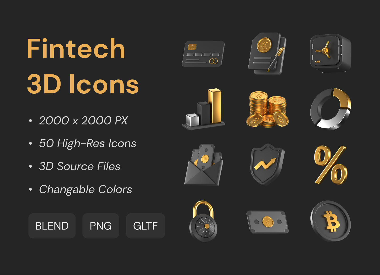 Fintech 3D Icons Pack by Milad Sanei on Dribbble