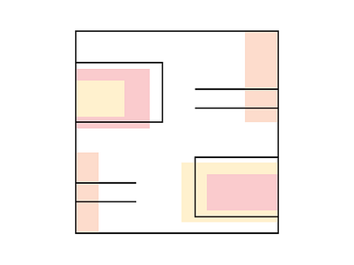 E-2 color design frame geometric illustration line rectangular shape vector
