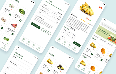 Pickfresh: Your Farm-Fresh Fruits and Veggies Delivered! animation design ecommerce graphic design interaction design motion graphics ui ux