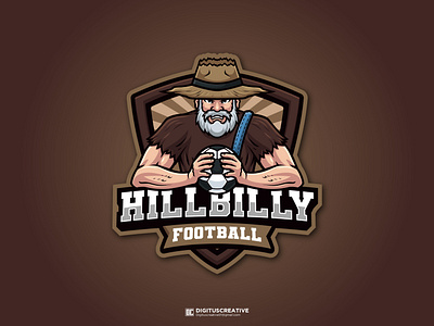 H football illustration logo design mascot logo