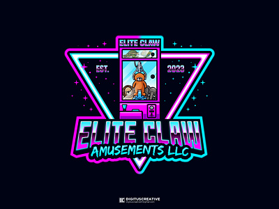 Elite Claw Logo Design claw machine logo club logo illustration mascot logo