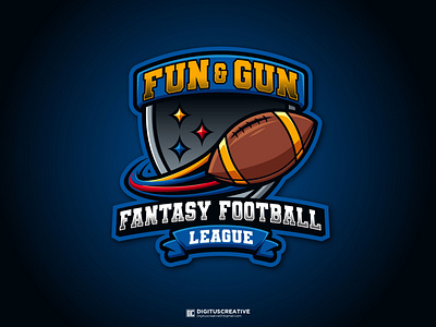 Fun & Gun Logo Design club logo football illustration mascot logo