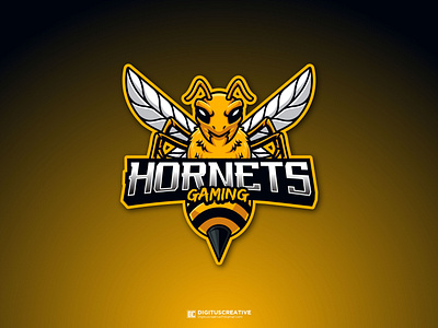 Hornets Gaming Logo Design animal logo bee logo hornets logo illustration mascot logo