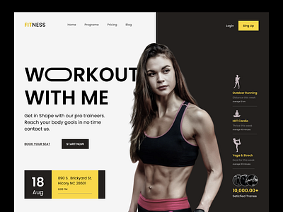 Fitness Landing Page fitness landing page gym gym ui gym ui design landing page fitness landing page ui pixxel pixxelbond