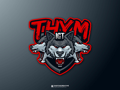 THYM ICT Logo Design animal logo illustration mascot logo wolf logo