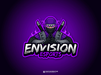 Envision Esports Logo Design illustration logo design mascot logo ninja logo