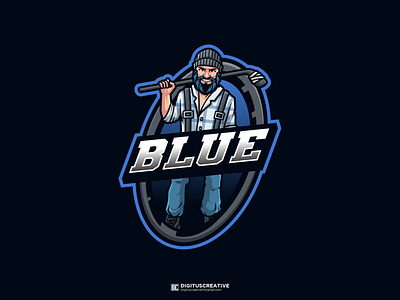 Blue Logo Design illustration logo design mascot logo