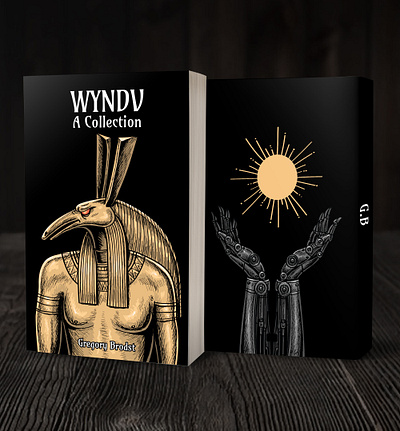 WYNDV a collection 2d art ancient book bookcover bookcoverdesign deity digital art drawing egypyian fantasy gods graphic graphic design illustration mythology science fiction technofantasy