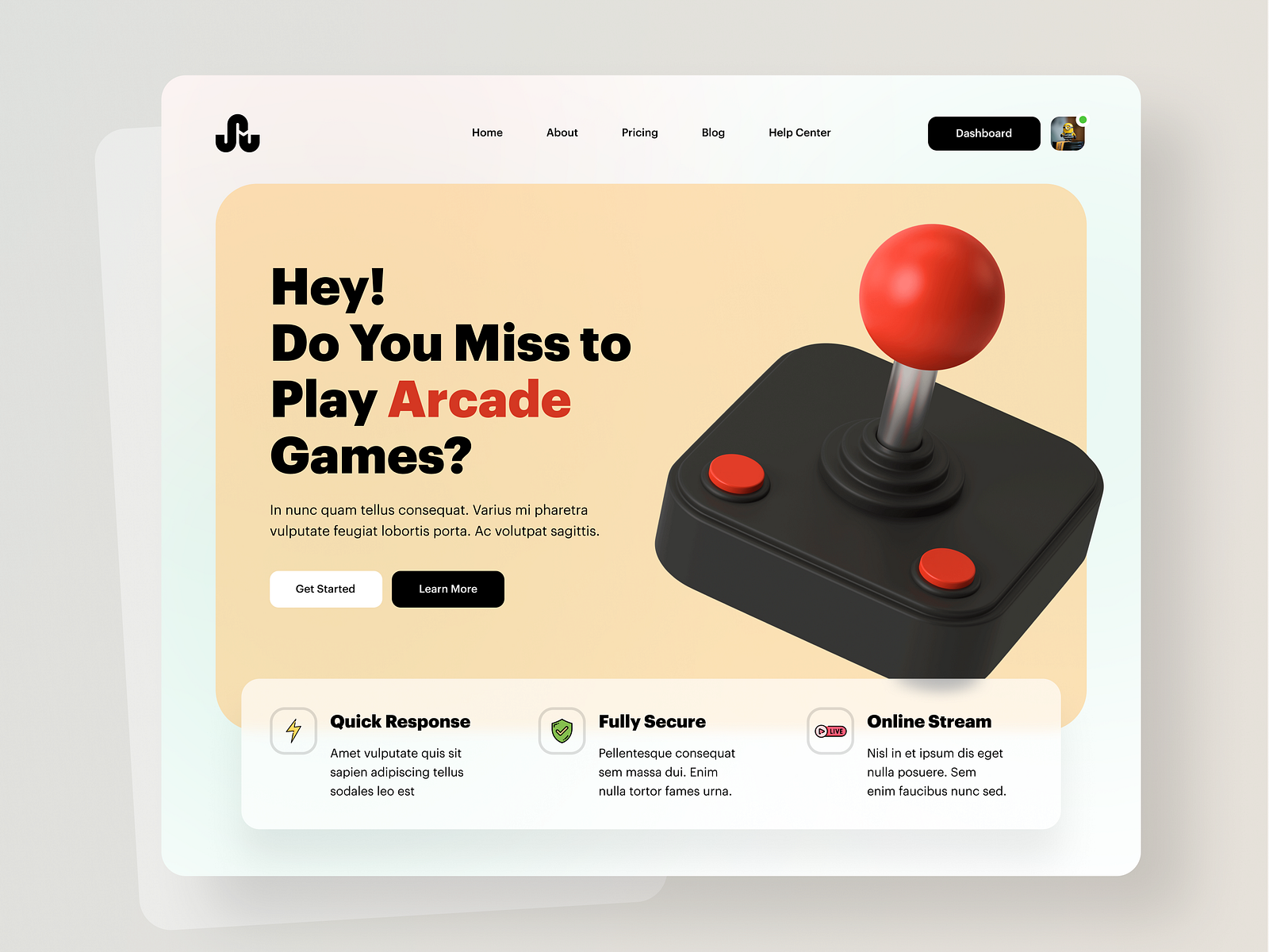 Arcade Gaming Website Header UI/UX Design by Fahim Bashar Faisal 👑 on ...