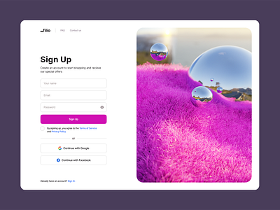 Sign up form UI 3d form minimalistic sign up ui ux webdesign website