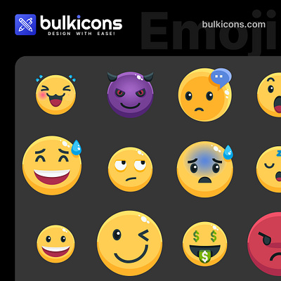 Emoji Icons Set 3d animation besticons branding bulkicons gradient icons graphic design logo motion graphics ui