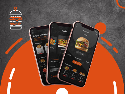 Munch fast food application app appdesign branding design designer graphic graphic design illustration logo ui