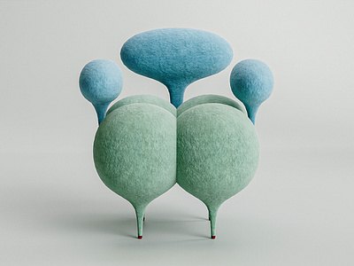 Inflated Ass 3d art artwork design illustration interior sculpture visualization