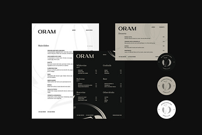 Menu branding graphic design hotel menu