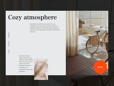 Cozy atmosphere design page branding design web webdesign website