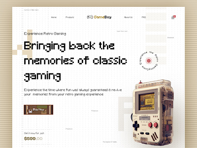 Retro Gaming Console Ecommerce Website ecommerce landing page gaming ecommerce website gaming website