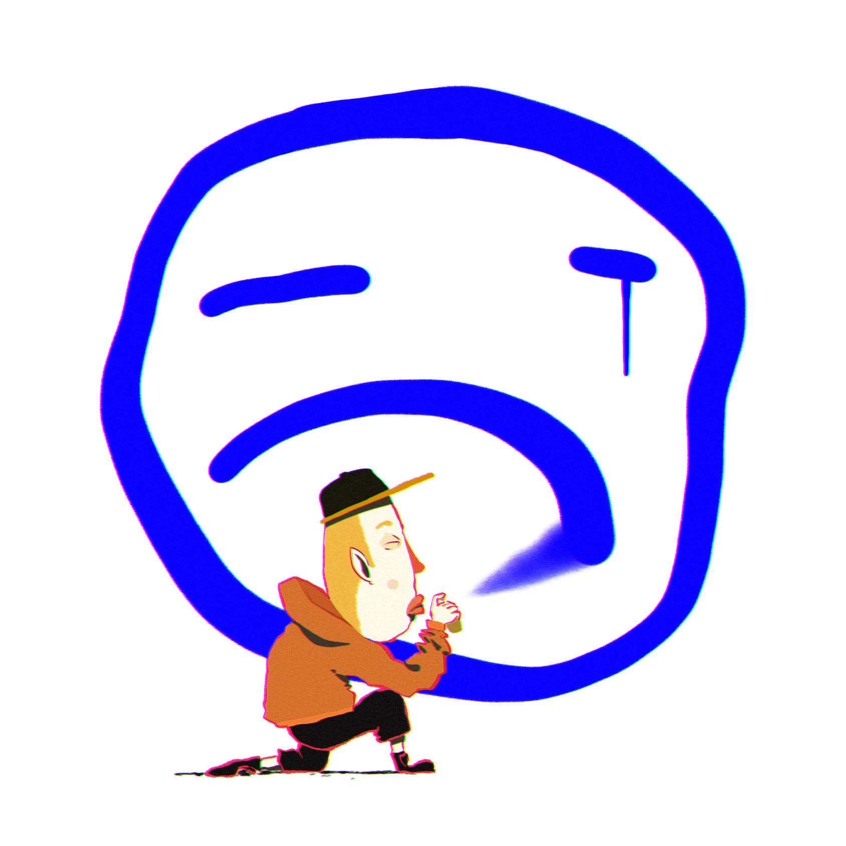 RB005 character graffiti illustration