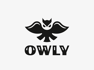 Owly bird concept design logo owl